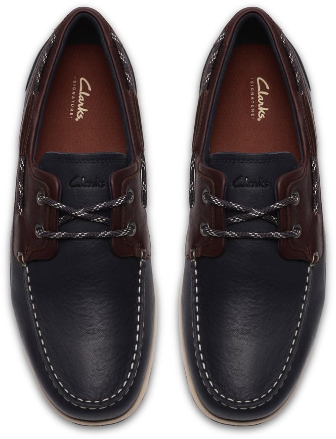 CLARKS Orson Sail Heren Veterschoenen - Navy Combi