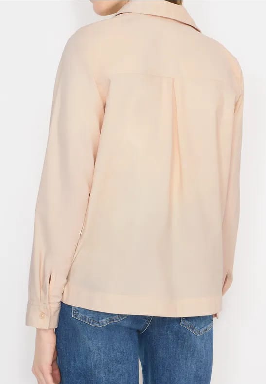 Overhemdblouse in effen kleur