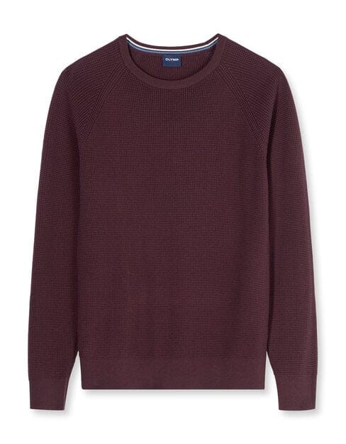OLYMP Casual Breisel, Regular Fit, Bordeauxrood