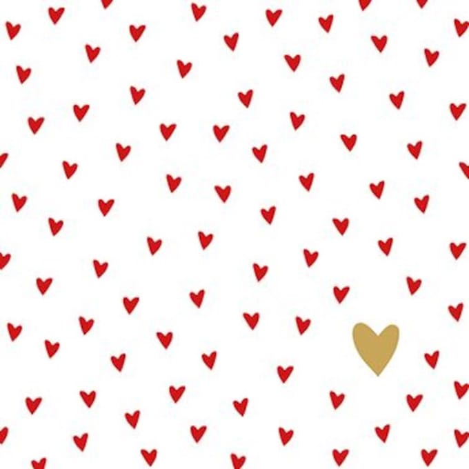 Cocktail servetten Little hearts - PPD- 25x25 cm
