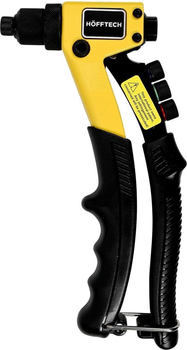Hofftech Professionele popnageltang - 4 verwisselbare inserts - ergonomische handgrepen - 200 mm