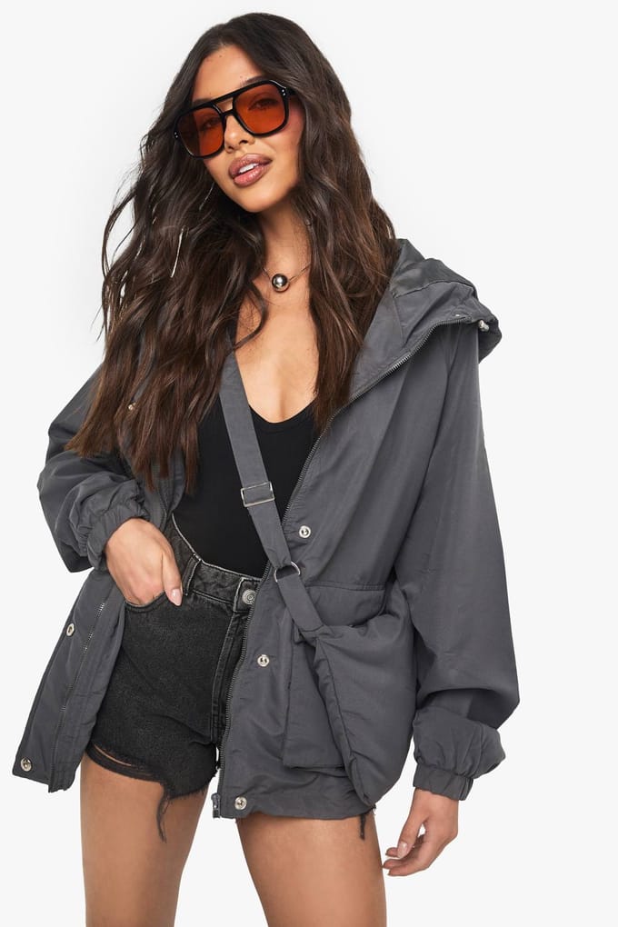 boohoo Dames Festivaljas met tas | Grijs | Maat: 44