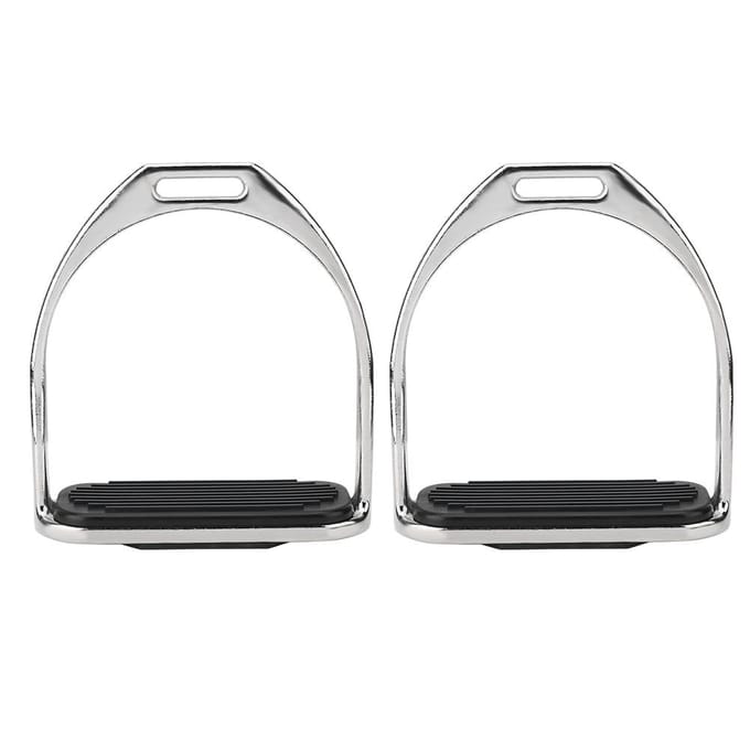 Rijden Equestrian Plating IJzeren Paard Stijgbeugels Met Zwarte Rubber Paardenmat white