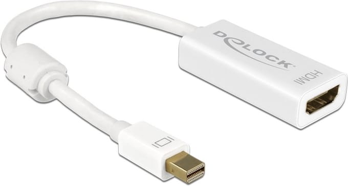 DeLOCK premium Mini DisplayPort naar HDMI adapter - DP 1.2 / HDMI 1.4 (4K 30Hz) / wit - 0,20 meter