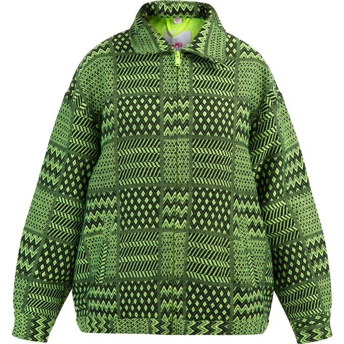 Mymo Oversized blouson Dames Neongroen Zwart