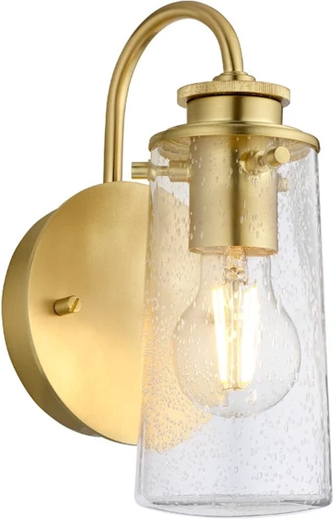 Kichler LED Wandlamp Braelyn | 1X E27 Max 40W | IP44 | Brushed Brass