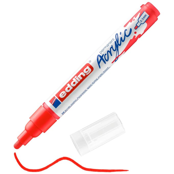 edding 5100 Acrylic "Acrylmarker - Medium" - Verkeersrood