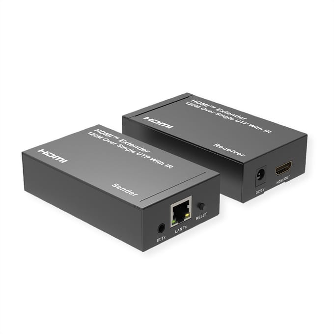 Roline 14.01.3641 HDMI over IP-extender HDMI, RJ45, Infrarood Via het thuisnetwerk (IP) 120 m