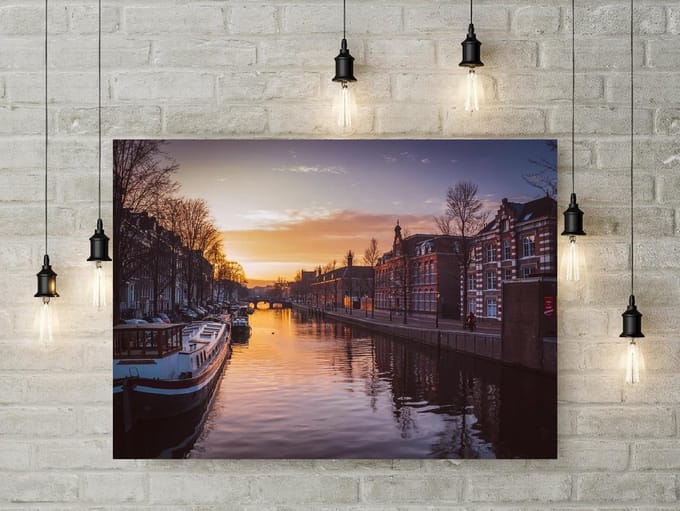 Amsterdam canalview sunset