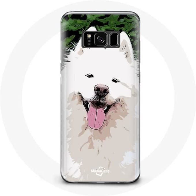 Coque - Samsung - Galaxy S8 - Rigide - Blanc - Samoyède blanc