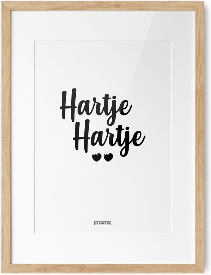 Fabrikten Tekstposter Hartje Hartje - A3