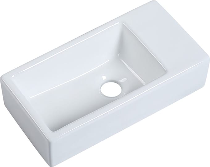 Fontein Mia 40.5x20x10.5cm glans wit rechts