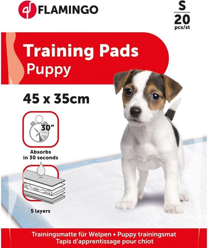 Flamingo Puppy Trainingsmat Basic - Wit - 45 x 35 cm - 20 stuks