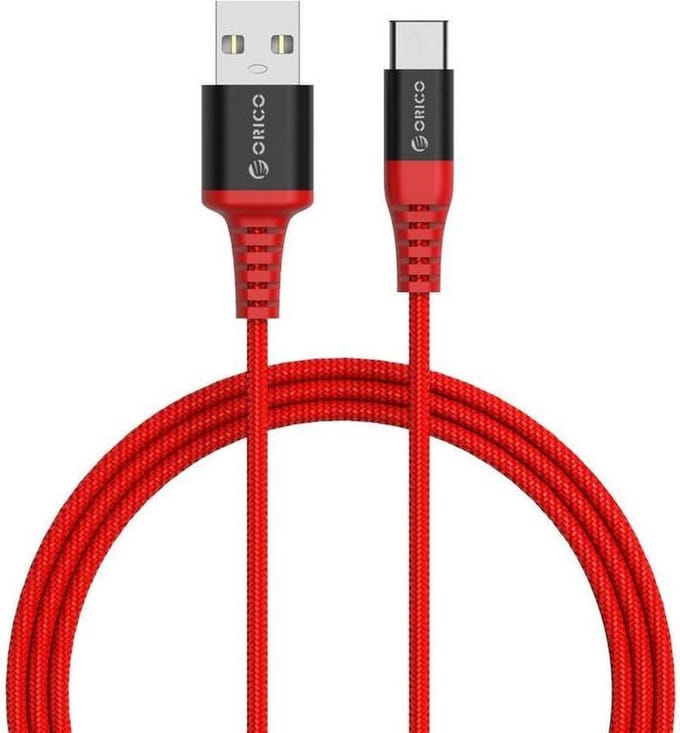Orico USB-C Data- en laadkabel 2.4A - 1M - Rood