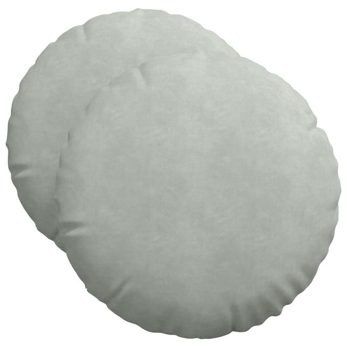 vidaXL - Zitkussens - 2 - st - Fluweel - Lichtgrijs - Ø50 - x - 19 - cm