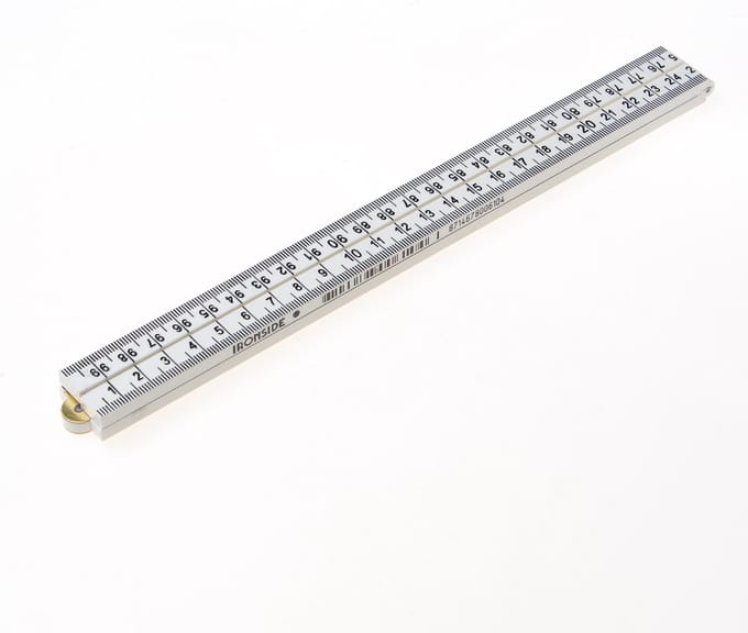 Ironside Duimstok kunststof wit 1 meter