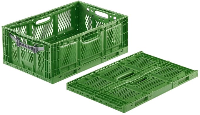 Opvouwbare doos 40x30x18cm opengewerkt groen