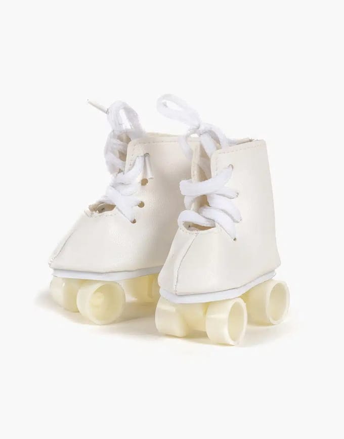 Minikane Poppenschoenen Witte Rolschaatsen 34 cm