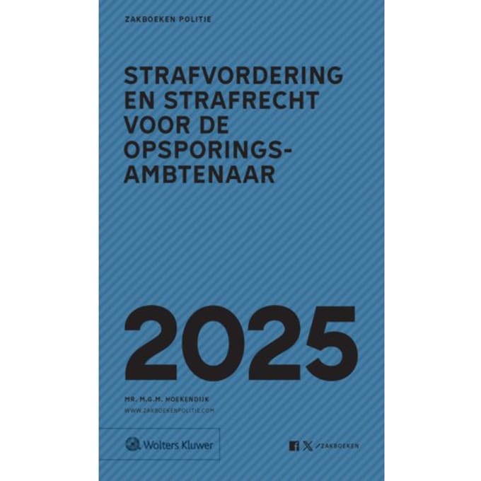 Zakboek Strafvordering En Strafrecht Voor De Opsporingsambtenaar 2025