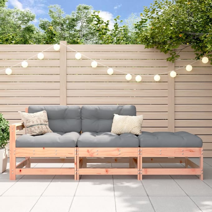 vidaXL - 3-delige - Loungeset - massief - douglashout