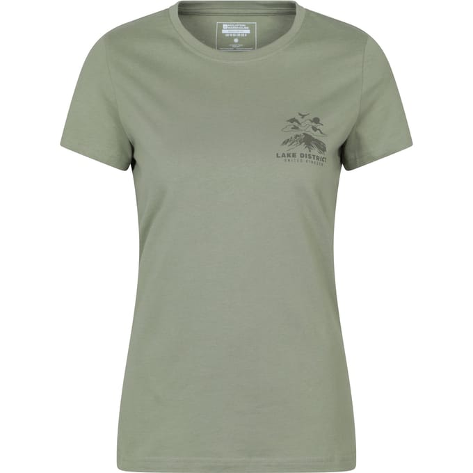 Mountain Warehouse Dames Lake District Sunset T-Shirt (Khaki Groen)