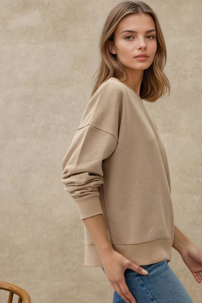 Oversized Crewneck Basis Sweatshirt