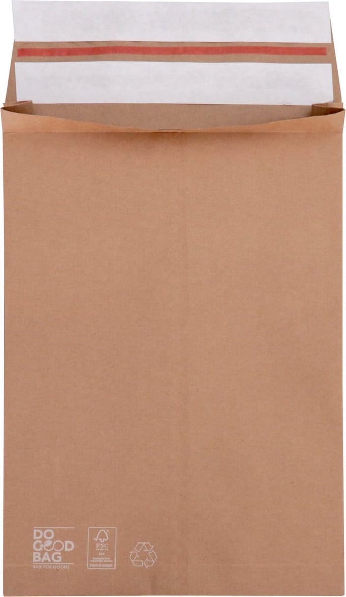 Envelop | verzendzak | 350x250mm | papier | bruin | 100 stuks