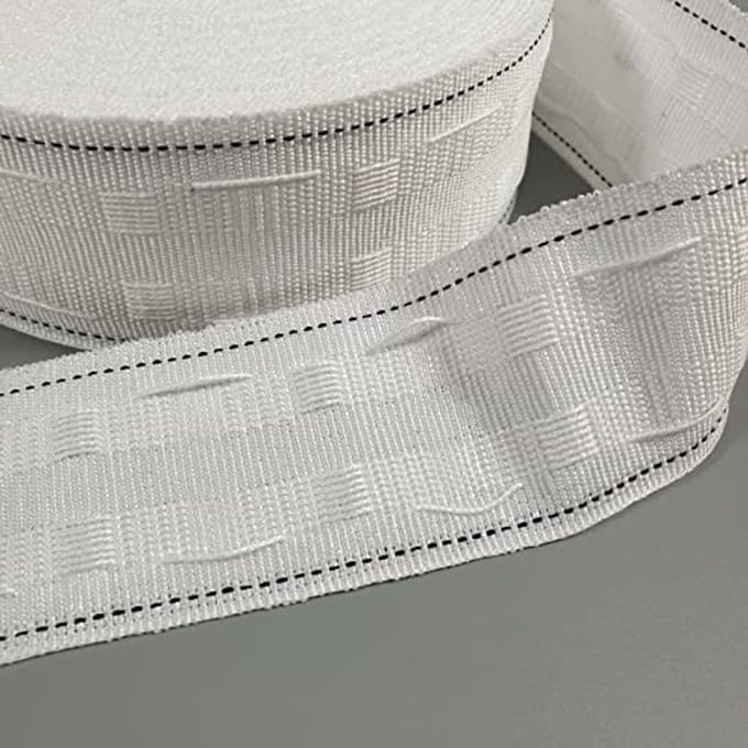 Plooiband Gordijnband - 5CM breed, 12M lang voor het bevestigen van gordijnen