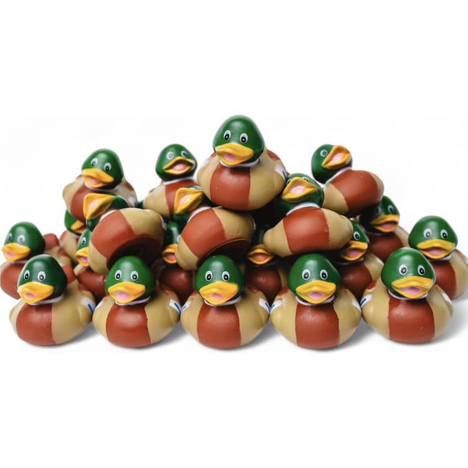1224 Stuks Wilde Eend Rubberen Eendjes - Rubberen Eend Badspeeltjes En Jeep Eendjes Voor Feestartikelen beige