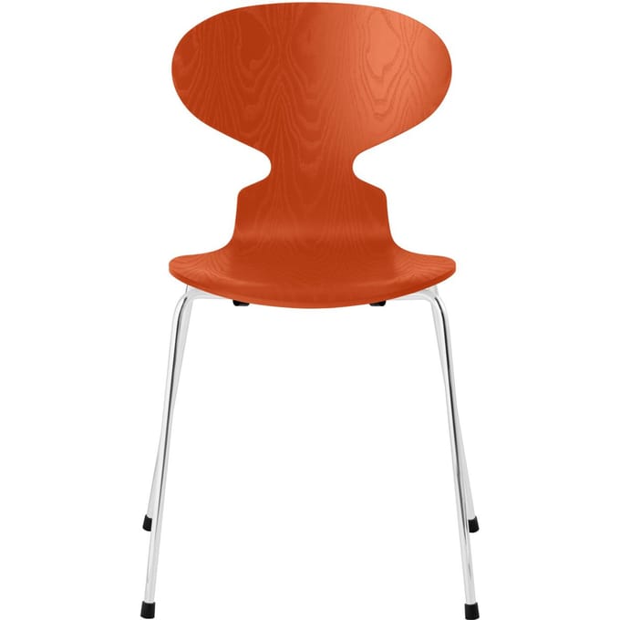 Fritz Hansen Ant Stoel - paradise orange - verchroomd
