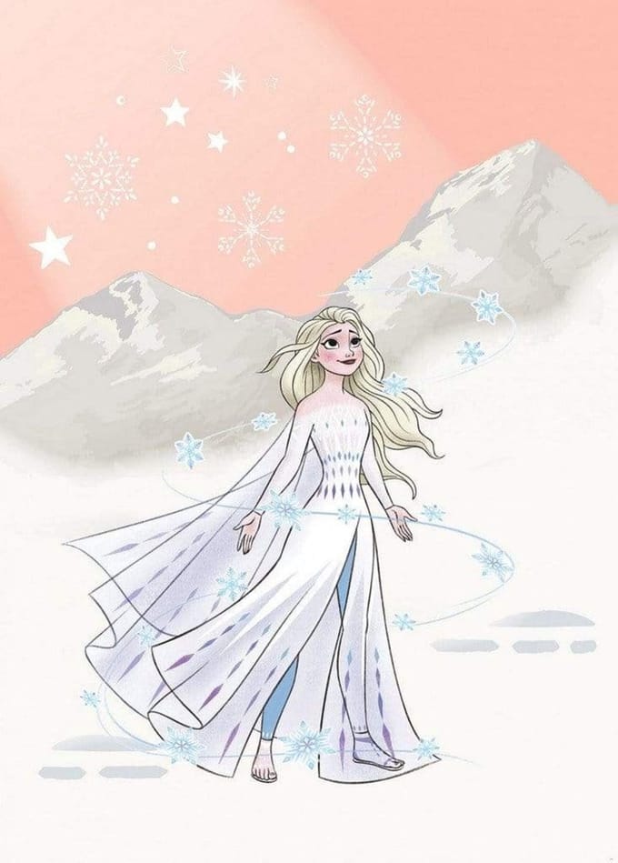 Fotobehang - Frozen Winter Magic 200x280cm - Vliesbehang