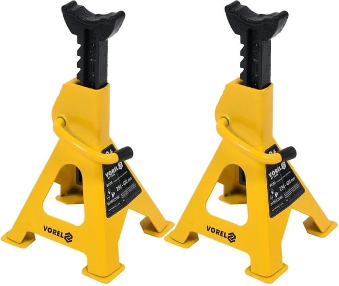 VOREL Assteunen 2 stuks - 3 ton draagkracht - 23x20x36 cm