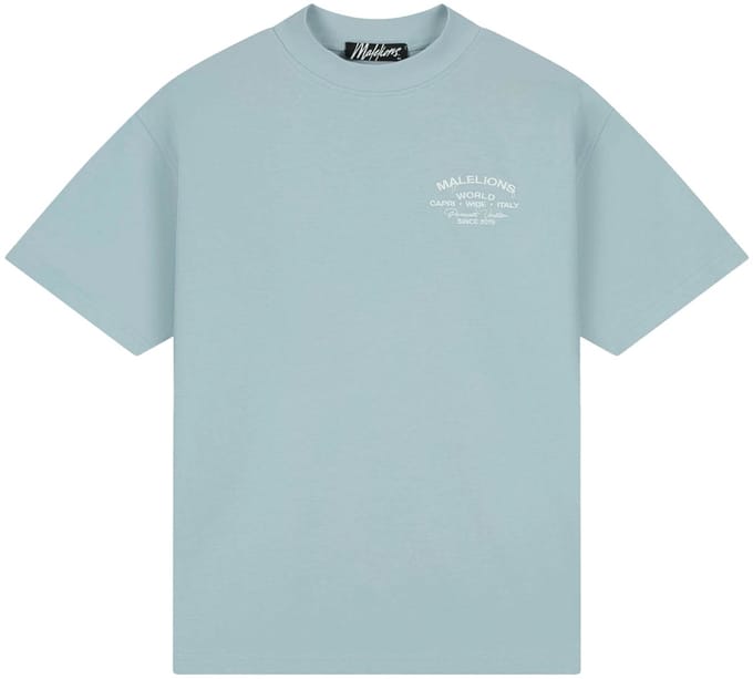 Malelions permanent vacation t-shirt in de kleur blauw.