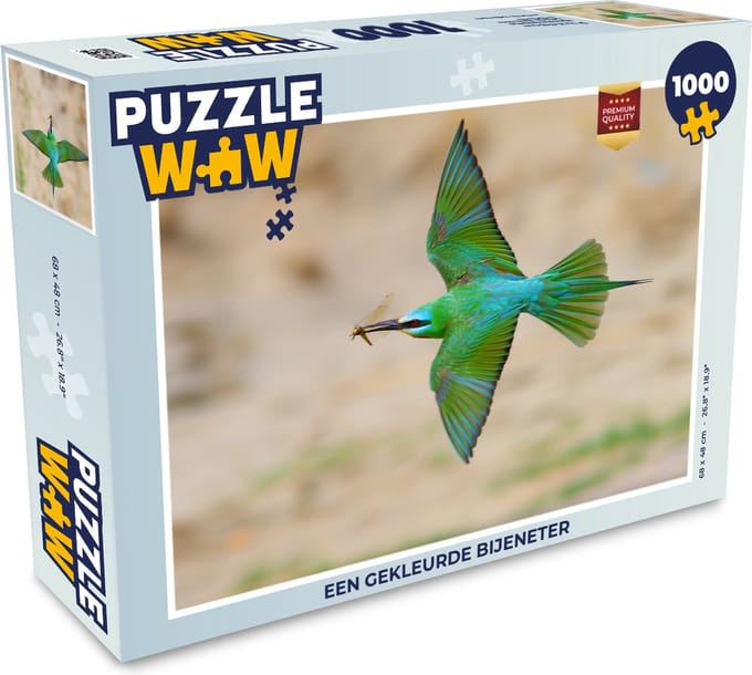 Puzzel Een gekleurde Bijeneter - Legpuzzel - Puzzel 1000 stukjes volwassenen