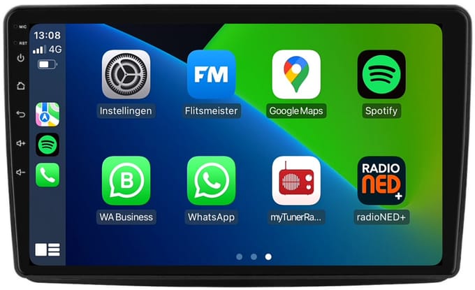 Autoradio geschikt voor Fiat Panda | 2003 t/m 2012 | Android 13 | Carplay & Android Auto