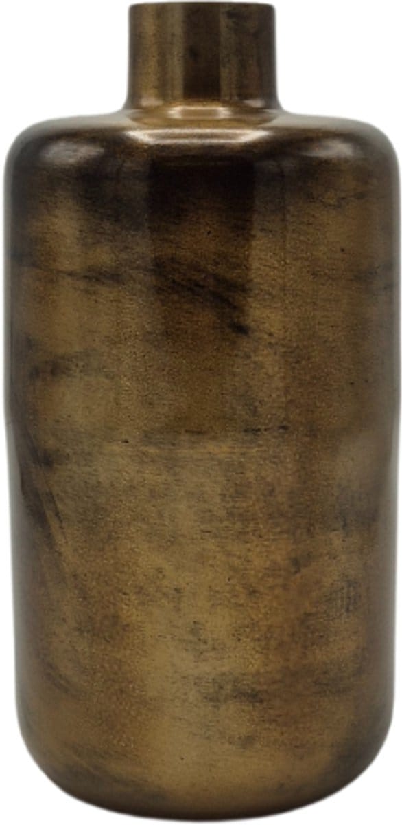 Deco4yourhome®- Vaas - 27 - Iris - Metaal - Antique Brass Shiny