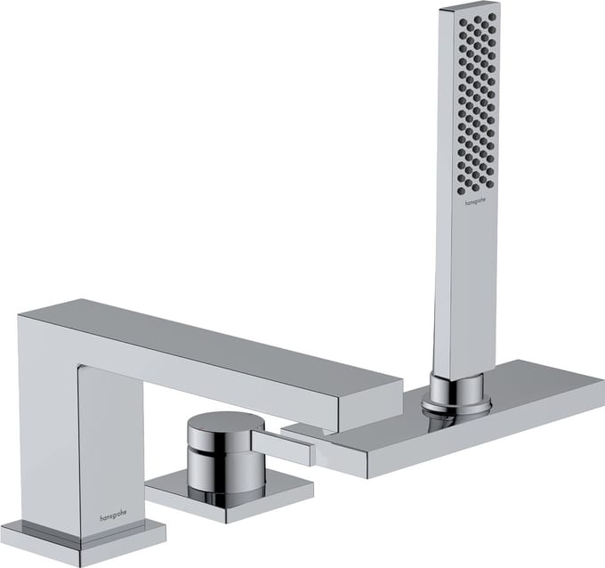 Hansgrohe Tecturis E 3-gats badrandkraan - eengreeps - met sbox - hoogglans chroom