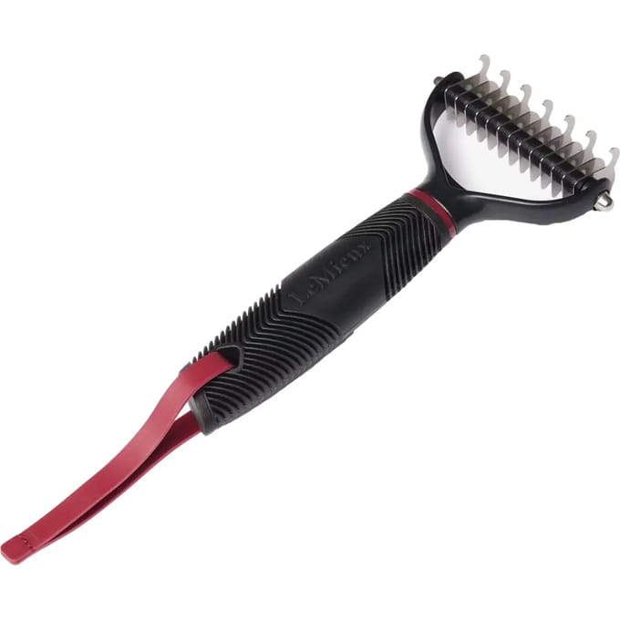 LeMieux Tail Thinning Rake Zwart/Rood