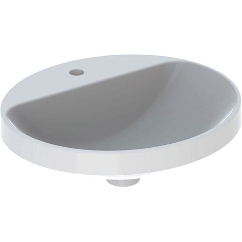 Geberit VariForm built-in washbasin 50 x 45 cm, oval, with tap hole bench 500.715.01.2