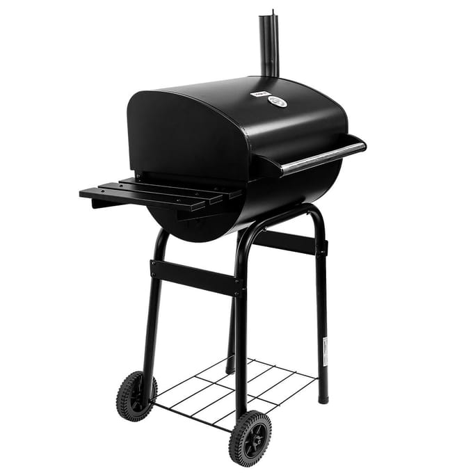 Mega-M Classic - Houtskoolbarbecue - Met deksel - Verchroomd grillrooster - Verrijdbaar ontwerp