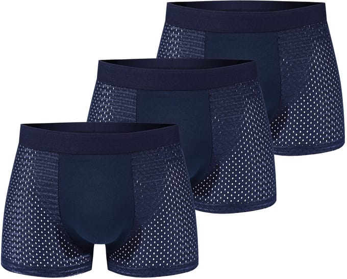 ALLTHEMEN Heren Onderbroek Slips - Mesh Boxershort - 3-Pack - S