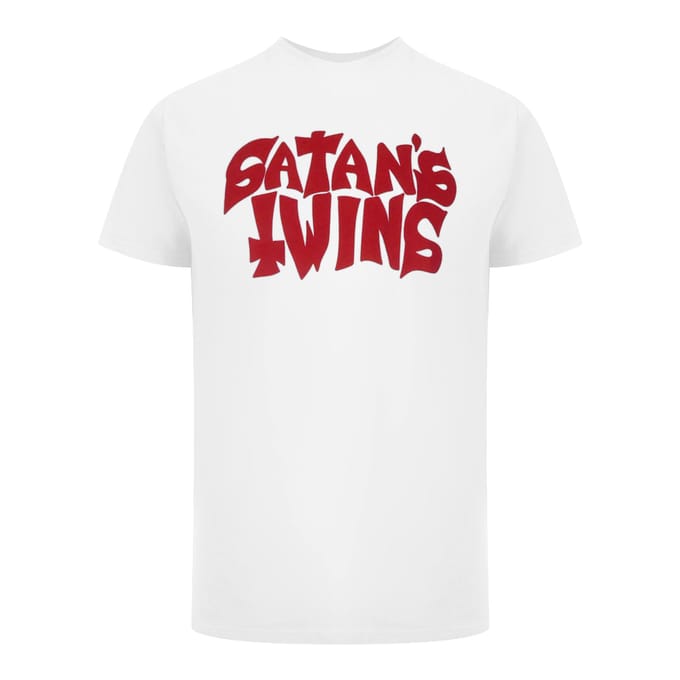 Dsquared2 T-shirt Wit Met Satan's Twins-logo