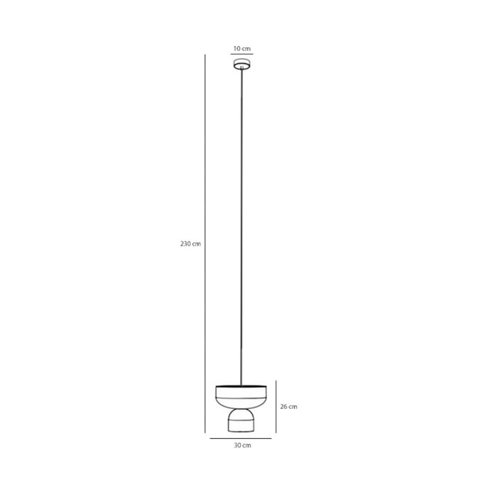 ALDEX Hanglamp Api, geel/blauw, Ø 30 cm, metaal