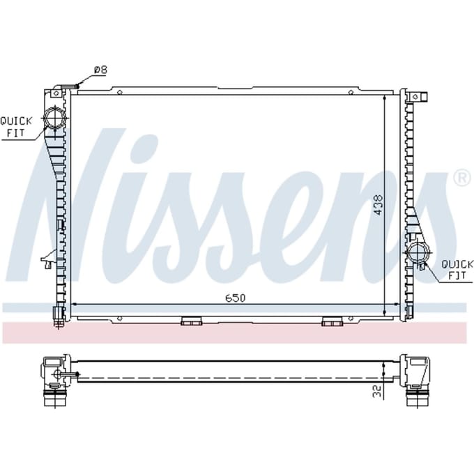 Radiator, motorkoeling NISSENS 60648