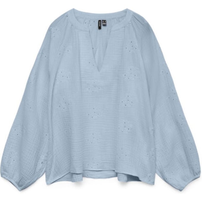 VERO MODA - VMNATALI LS EMB TOP WVN NOOS - Dames - Blouses
