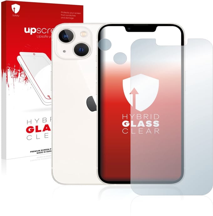 upscreen - Screenprotector voor Apple iPhone 13 (Voor+Camera) - Folie Beschermfolie Beschermglas transparant