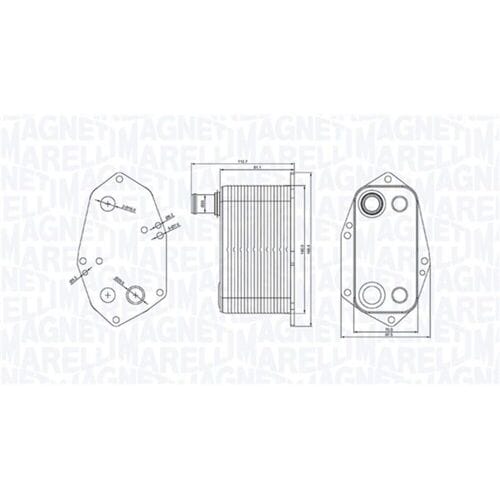 Olie radiator, motorolie MAGNETI MARELLI 350300000200