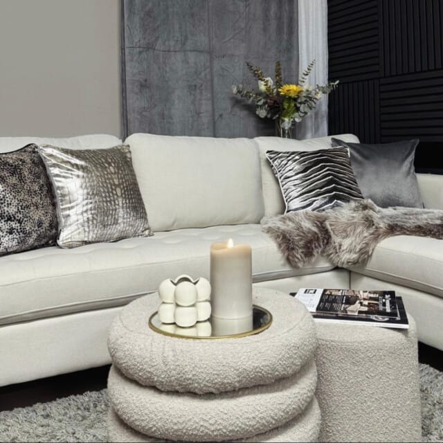 NOVÉE Velvet silver panter | 45 x 45 cm | kussenhoes | velvet/ polyester