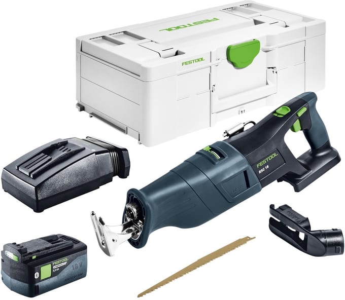 Festool RSC 18 EB-Basic accu-reciprozaag 18 V borstelloos + 1x accu 5,0 Ah + oplader + Systainer