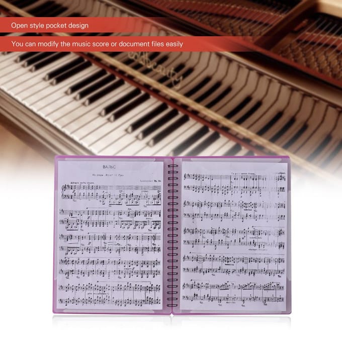Multifunctionele muziekpartituurhouder A4-formaat papiervel documentbestand organizermap met 40